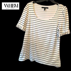 White House Black Market Striped Top Size M
